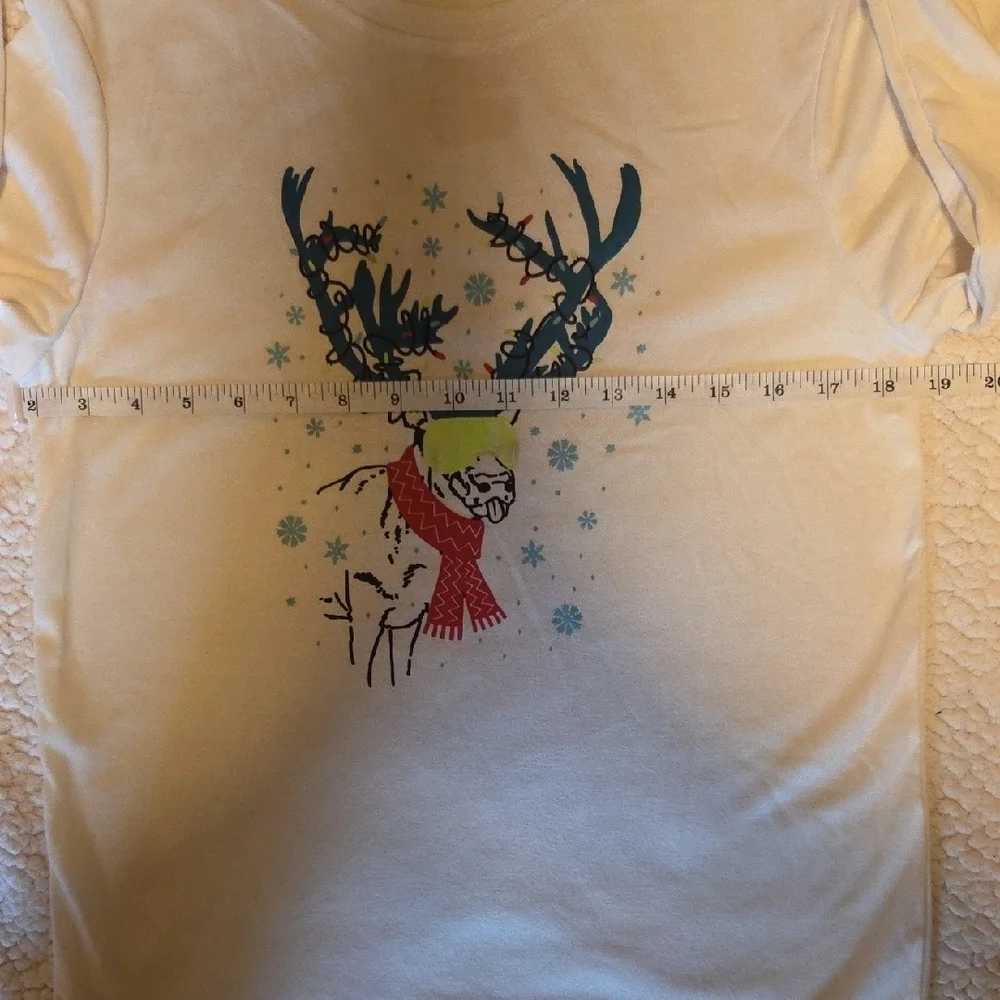 Cat & Jack Reindeer Pajama Set - White and Red Plaid
